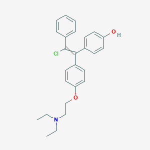 molecular formula C26H28ClNO2 B014982 Phenol, 4-(2-chloro-1-(4-(2-(diethylamino)ethoxy)phenyl)-2-phenylethenyl)- CAS No. 79838-51-0