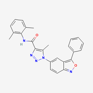 molecular formula C25H21N5O2 B14982255 N-(2,6-dimethylphenyl)-5-methyl-1-(3-phenyl-2,1-benzoxazol-5-yl)-1H-1,2,3-triazole-4-carboxamide 