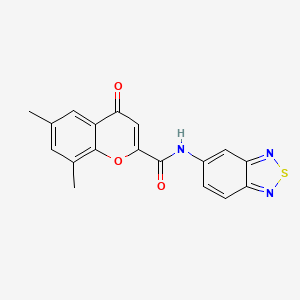 molecular formula C18H13N3O3S B14982278 N-(2,1,3-benzothiadiazol-5-yl)-6,8-dimethyl-4-oxo-4H-chromene-2-carboxamide 