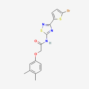 molecular formula C16H14BrN3O2S2 B14982430 N-[3-(5-bromothiophen-2-yl)-1,2,4-thiadiazol-5-yl]-2-(3,4-dimethylphenoxy)acetamide 
