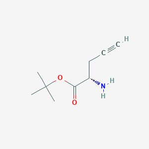 molecular formula C9H16ClNO2 B1498253 Tert-butyl (2S)-2-aminopent-4-ynoate CAS No. 71460-04-3