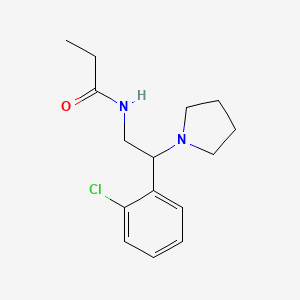 molecular formula C15H21ClN2O B14982583 N-[2-(2-chlorophenyl)-2-(pyrrolidin-1-yl)ethyl]propanamide 