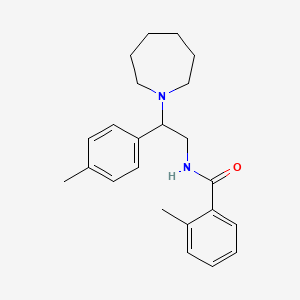 molecular formula C23H30N2O B14982640 N-[2-(azepan-1-yl)-2-(4-methylphenyl)ethyl]-2-methylbenzamide 