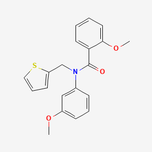 molecular formula C20H19NO3S B14982756 2-methoxy-N-(3-methoxyphenyl)-N-(thiophen-2-ylmethyl)benzamide 