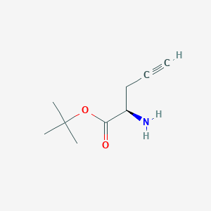 molecular formula C9H15NO2 B1498282 tert-butyl (2R)-2-aminopent-4-ynoate CAS No. 71460-15-6