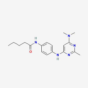 molecular formula C18H25N5O B14982820 N-(4-{[6-(dimethylamino)-2-methylpyrimidin-4-yl]amino}phenyl)pentanamide 