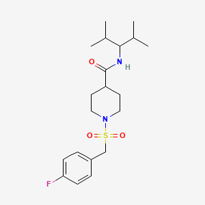 molecular formula C20H31FN2O3S B14982828 N-(2,4-dimethylpentan-3-yl)-1-[(4-fluorobenzyl)sulfonyl]piperidine-4-carboxamide 