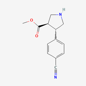 Trans-methyl 4-(4-cyanophenyl)pyrrolidine-3-carboxylate