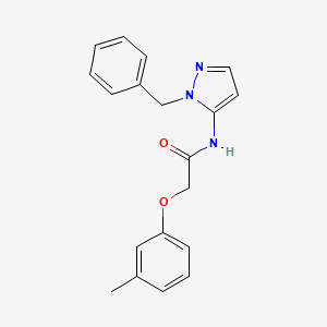 molecular formula C19H19N3O2 B14982873 N-(1-benzyl-1H-pyrazol-5-yl)-2-(3-methylphenoxy)acetamide 