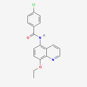 molecular formula C18H15ClN2O2 B14982908 4-chloro-N-(8-ethoxyquinolin-5-yl)benzamide 