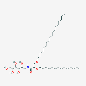 molecular formula C42H85NO8 B149830 N-methyl-3-octadecoxy-N-(2,3,4,5,6-pentahydroxyhexyl)-2-tetradecoxypropanamide CAS No. 135961-67-0