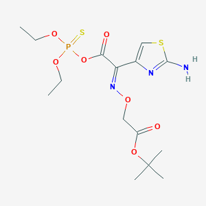molecular formula C15H24N3O7PS2 B1498302 Diethoxyphosphinothioyl (2E)-2-(2-amino-1,3-thiazol-4-yl)-2-[2-[(2-methylpropan-2-yl)oxy]-2-oxoethoxy]iminoacetate 