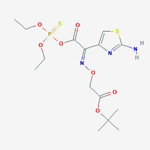 Diethoxyphosphinothioyl (2E)-2-(2-amino-1,3-thiazol-4-yl)-2-[2-[(2-methylpropan-2-yl)oxy]-2-oxoethoxy]iminoacetate