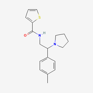 molecular formula C18H22N2OS B14983040 N-[2-(4-methylphenyl)-2-(pyrrolidin-1-yl)ethyl]thiophene-2-carboxamide 