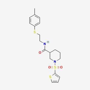 molecular formula C19H24N2O3S3 B14983060 N-{2-[(4-methylphenyl)sulfanyl]ethyl}-1-(thiophen-2-ylsulfonyl)piperidine-3-carboxamide 