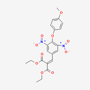 Diethyl {[4-(4-methoxyphenoxy)-3,5-dinitrophenyl]methylidene}propanedioate