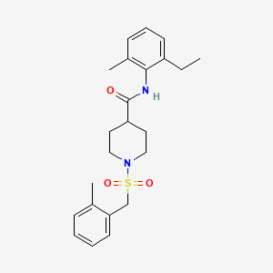 molecular formula C23H30N2O3S B14983218 N-(2-ethyl-6-methylphenyl)-1-[(2-methylbenzyl)sulfonyl]piperidine-4-carboxamide 
