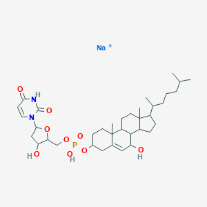 Sodium;[5-(2,4-dioxopyrimidin-1-yl)-3-hydroxyoxolan-2-yl]methyl [7-hydroxy-10,13-dimethyl-17-(6-methylheptan-2-yl)-2,3,4,7,8,9,11,12,14,15,16,17-dodecahydro-1H-cyclopenta[a]phenanthren-3-yl] hydrogen phosphate