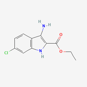 molecular formula C11H11ClN2O2 B1498331 Ethyl 3-amino-6-chloro-1H-indole-2-carboxylate CAS No. 210571-49-6