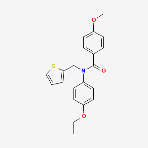 molecular formula C21H21NO3S B14983334 N-(4-ethoxyphenyl)-4-methoxy-N-(thiophen-2-ylmethyl)benzamide 