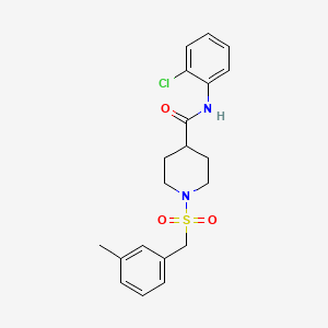 molecular formula C20H23ClN2O3S B14983348 N-(2-chlorophenyl)-1-[(3-methylbenzyl)sulfonyl]piperidine-4-carboxamide 