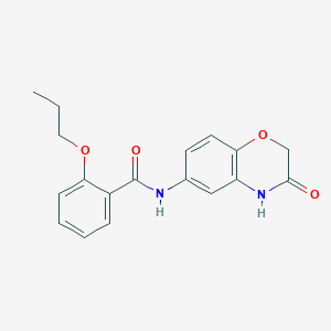 molecular formula C18H18N2O4 B14983401 N-(3-oxo-3,4-dihydro-2H-1,4-benzoxazin-6-yl)-2-propoxybenzamide 