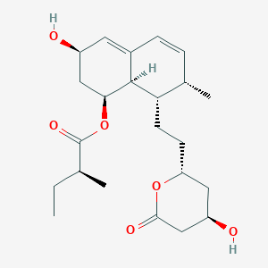 molecular formula C23H34O6 B1498344 [(1S,3R,7S,8S,8Ar)-3-hydroxy-8-[2-[(2R,4R)-4-hydroxy-6-oxooxan-2-yl]ethyl]-7-methyl-1,2,3,7,8,8a-hexahydronaphthalen-1-yl] (2S)-2-methylbutanoate 