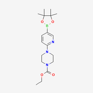 Ethyl 4-(5-(4,4,5,5-tetramethyl-1,3,2-dioxaborolan-2-yl)pyridin-2-yl)piperazine-1-carboxylate