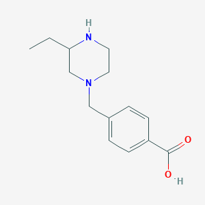 molecular formula C14H20N2O2 B1498363 1-(4-Carboxyphenyl methyl)-3-ethyl-piperazine CAS No. 1131622-39-3