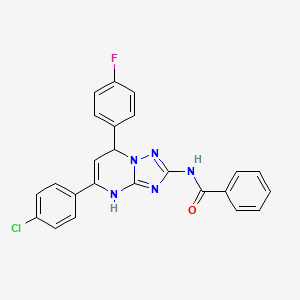 molecular formula C24H17ClFN5O B14983761 N-[5-(4-chlorophenyl)-7-(4-fluorophenyl)-4,7-dihydro[1,2,4]triazolo[1,5-a]pyrimidin-2-yl]benzamide 