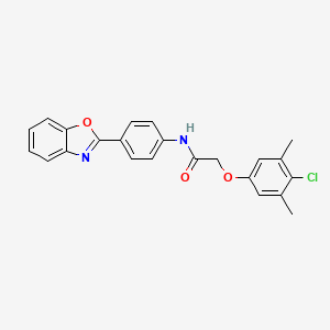 molecular formula C23H19ClN2O3 B14983885 N-[4-(1,3-benzoxazol-2-yl)phenyl]-2-(4-chloro-3,5-dimethylphenoxy)acetamide 