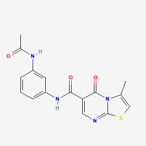 molecular formula C16H14N4O3S B14983995 N-[3-(acetylamino)phenyl]-3-methyl-5-oxo-5H-[1,3]thiazolo[3,2-a]pyrimidine-6-carboxamide 