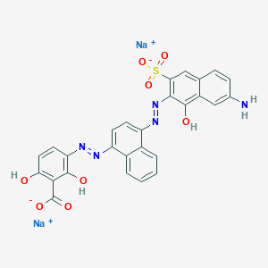 molecular formula C27H17N5Na2O8S B1498401 disodium;3-[[4-[(7-amino-1-hydroxy-3-sulfonatonaphthalen-2-yl)diazenyl]naphthalen-1-yl]diazenyl]-2,6-dihydroxybenzoate CAS No. 72207-95-5