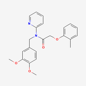 molecular formula C23H24N2O4 B14984118 N-(3,4-dimethoxybenzyl)-2-(2-methylphenoxy)-N-(pyridin-2-yl)acetamide 