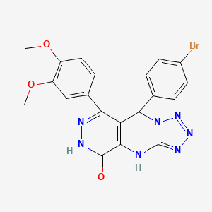 molecular formula C20H16BrN7O3 B14984387 8-(4-bromophenyl)-10-(3,4-dimethoxyphenyl)-2,4,5,6,7,11,12-heptazatricyclo[7.4.0.03,7]trideca-1(9),3,5,10-tetraen-13-one 