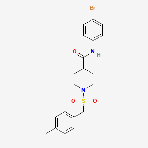 molecular formula C20H23BrN2O3S B14984466 N-(4-bromophenyl)-1-[(4-methylbenzyl)sulfonyl]piperidine-4-carboxamide 