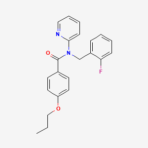 molecular formula C22H21FN2O2 B14984529 N-(2-fluorobenzyl)-4-propoxy-N-(pyridin-2-yl)benzamide 