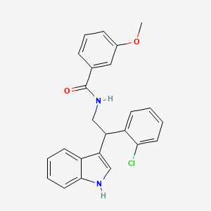 molecular formula C24H21ClN2O2 B14984594 N-[2-(2-chlorophenyl)-2-(1H-indol-3-yl)ethyl]-3-methoxybenzamide 