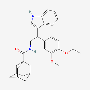 molecular formula C30H36N2O3 B14984662 N-[2-(4-ethoxy-3-methoxyphenyl)-2-(1H-indol-3-yl)ethyl]adamantane-1-carboxamide 