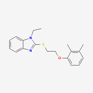 molecular formula C19H22N2OS B14984778 2-{[2-(2,3-dimethylphenoxy)ethyl]sulfanyl}-1-ethyl-1H-benzimidazole 