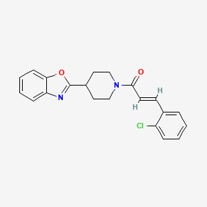 molecular formula C21H19ClN2O2 B14984790 (2E)-1-[4-(1,3-benzoxazol-2-yl)piperidin-1-yl]-3-(2-chlorophenyl)prop-2-en-1-one 