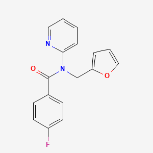 molecular formula C17H13FN2O2 B14984810 4-fluoro-N-(furan-2-ylmethyl)-N-(pyridin-2-yl)benzamide 