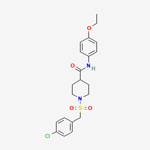 molecular formula C21H25ClN2O4S B14984913 1-[(4-chlorobenzyl)sulfonyl]-N-(4-ethoxyphenyl)piperidine-4-carboxamide 