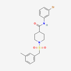 molecular formula C20H23BrN2O3S B14984941 N-(3-bromophenyl)-1-[(3-methylbenzyl)sulfonyl]piperidine-4-carboxamide 