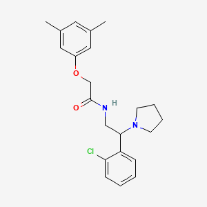 molecular formula C22H27ClN2O2 B14985019 N-[2-(2-chlorophenyl)-2-(pyrrolidin-1-yl)ethyl]-2-(3,5-dimethylphenoxy)acetamide 