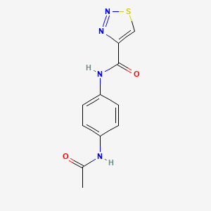 molecular formula C11H10N4O2S B14985113 N-[4-(acetylamino)phenyl]-1,2,3-thiadiazole-4-carboxamide 