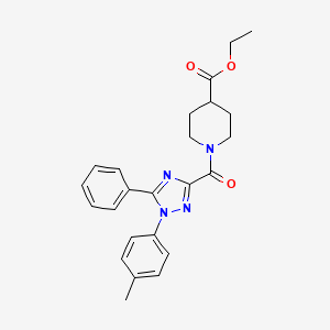 molecular formula C24H26N4O3 B14985149 ethyl 1-{[1-(4-methylphenyl)-5-phenyl-1H-1,2,4-triazol-3-yl]carbonyl}piperidine-4-carboxylate 