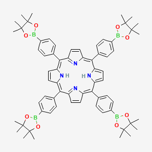 molecular formula C68H74B4N4O8 B1498519 5,10,15,20-Tetrakis[4-(4,4,5,5-tetramethyl-1,3,2-dioxaborolan-2-yl)phenyl]-21H,23H-porphine 