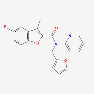 molecular formula C20H15FN2O3 B14985409 5-fluoro-N-(furan-2-ylmethyl)-3-methyl-N-(pyridin-2-yl)-1-benzofuran-2-carboxamide 