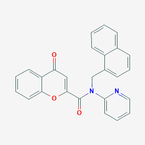 molecular formula C26H18N2O3 B14986350 N-(naphthalen-1-ylmethyl)-4-oxo-N-(pyridin-2-yl)-4H-chromene-2-carboxamide 